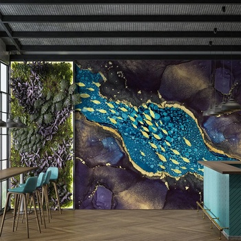 Image 1 of Art gift Фототапет Златни рибки