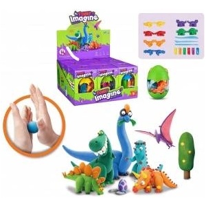 Trifox Modeling clay dinosaurs with molds