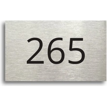 ACCEPT Číslo na dveře - typ 09 (50x30mm) - stříbrná tabulka - černý tisk