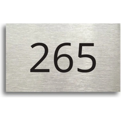 ACCEPT Číslo na dveře - typ 09 (50x30mm) - stříbrná tabulka - černý tisk