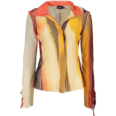 Desigual Дамска риза с дълъг ръкав desigual, Размер xl, Цвят Бежов (26swtk28_be1001)
