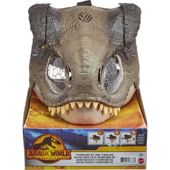 Mattel Jurský svět T Rex maska na obličej se zvuky