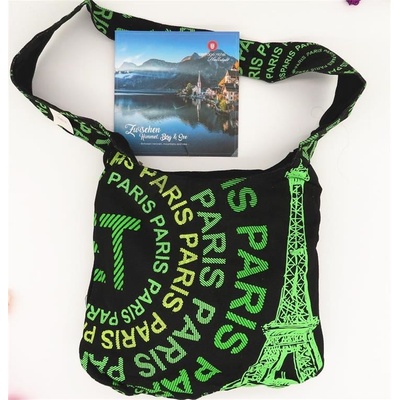 Bavlissimo dámská látková taška Crossbody Paris zelená var. 2