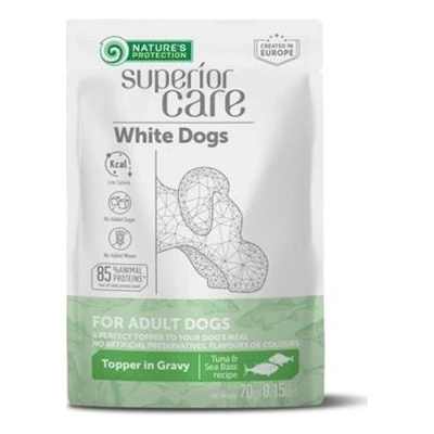 Natures Protection Superior care white dog adult all breeds tuna & sea bass 24 x 70 g