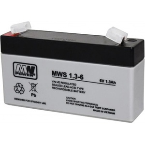 MW Power Акумулаторна батерия MW MWS 1.3-6, 6V, 1.3Ah, AGM, F1 конектори (MWS 1.3-6)