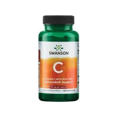 Swanson Витамин С - Vitamin C with Rose Hips 500mg. / 100 Caps, 4293