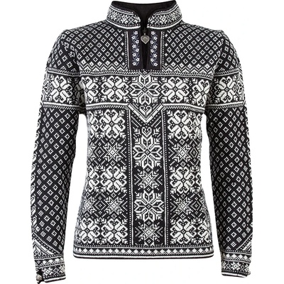 Dale of Norway Дамски вълнен пуловер Dale of norway Women's Peace Sweater Wool jumper - Black / Off White - размер XS (105-2928-0110)