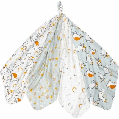 T-Tomi Cloth Diapers Unicorns 76 x 76 cm 4 ks