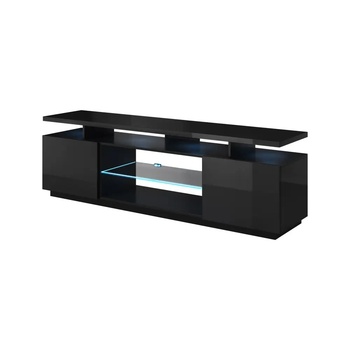 Cama meble RTV шкаф EVA 180x40x56 черен гланц (EVA RTV CZ/CZ)