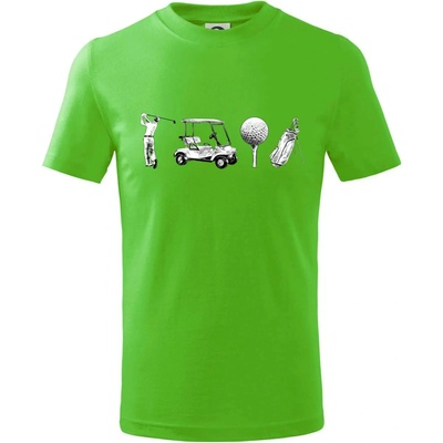 Golfový set tričko detské Apple Green