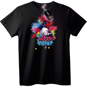 NOONEBRAND Тениска Супер Татко Spider-Man - XL, White