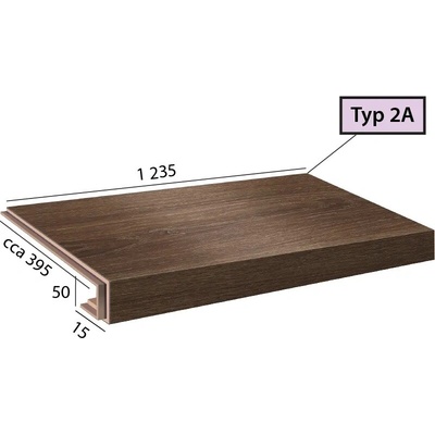 Karndean International Ecoline Step - Schod s nosom / 2A 9554 Dub bush dymový