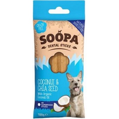 Soopa dentálne tyčinky s kokosom a chia semiankami 100 g