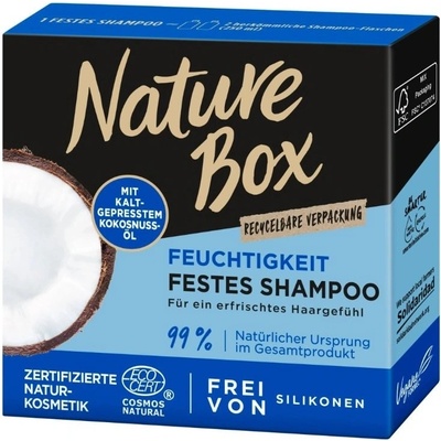 Nature Box tuhý šampón sa za studena lisovaným kokosovým olejom 85 g