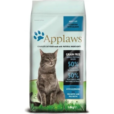 Applaws Adult Ocean Fish with Salmon GRAIN FREE - храна за котки над 1 година с 50% океански риби и сьомга 6 кг 4077