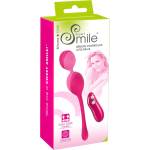 Sweet Smile SMILE Love Balls - носимо радиоуправляемо вибриращо яйце - 82 g (розово) - desirel