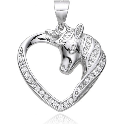 Šperky Jan Kos jewellery Stříbrný přívěsek s bílým zirkonem MHT 386