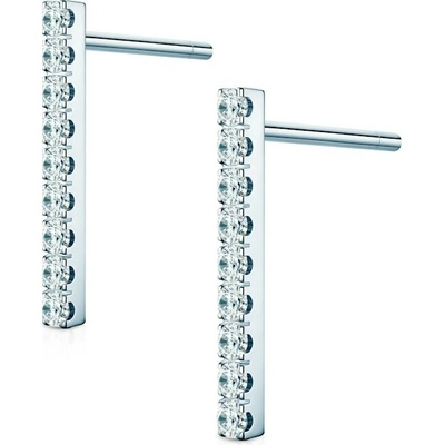SAVICKI Náušnice Share Your Love biele zlato, laboratórne diamanty SYL-K04-BR-018-LAB-B