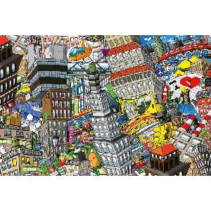 DIMEX ART Флизелинов фототапет анимационен град 375 x 250 см