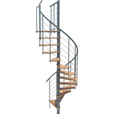 Minka STAIRS Kombinované točité schodiště Venezia Smart buk/šedá pr. 120 cm