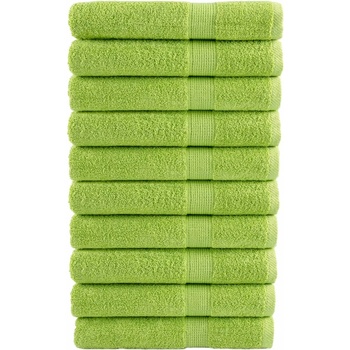 vidaXL Премиум кърпи сауна SOLUND 10бр ябълковозелени 80x200 см 600gsm (137508)