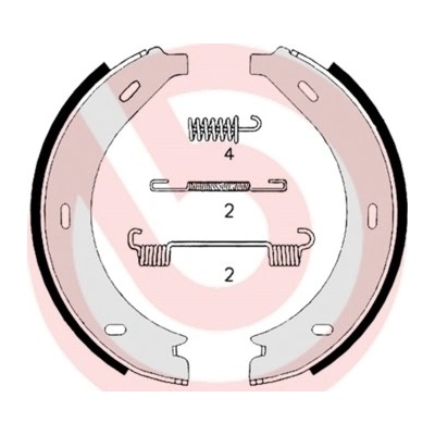 Sada brzd. čeľustí parkov. brzdy BREMBO S 50 517