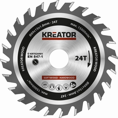 Kreator KRT020401 Pílový kotúč na drevo 89mm, 24T