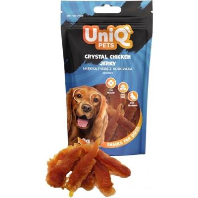 Uniq Pets Dog Snacks Meaty Crystal Chicken Jerky лакомство за кучета с пилешко месо, 80 g
