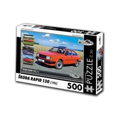 Retro cars - Puzzle Škoda Rapid 130 (1986) - 500 piese