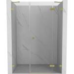 Mexen Lunar душ кабина, дясна, 145 см, прозрачна, четкано златно - 834S-145-050-55-00-P (834S-145-050-55-00-P)