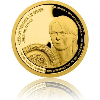 Česká mincovna Zlatá čtvrtuncová mince České tenisové legendy Jana Novotná proof 7,78 g