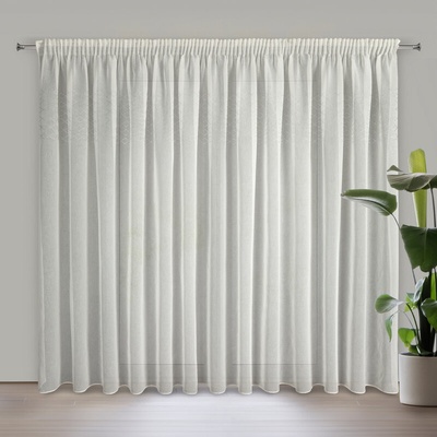 Takoy Záclona KLOE z jemného etamínu zdobená třpytivým páskem krystalků 345 x 260 cm-HF-453914 | 345 x 260 cm