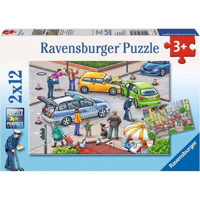 Ravensburger S modrým světlem na silnici 2 x 12 dílků