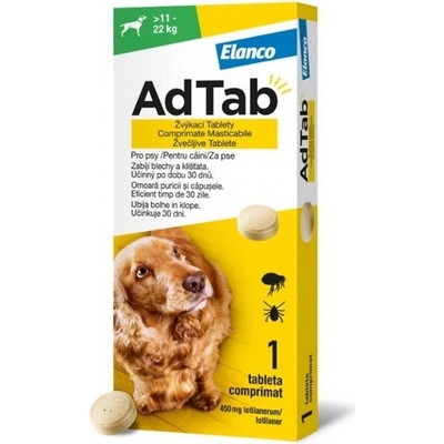 AdTab žuvacie tablety pre psy 1 ks pre 11-22 kg