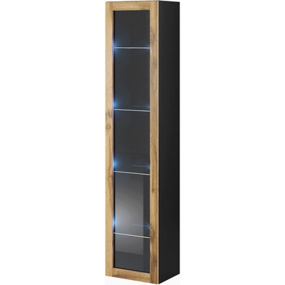 Cama Meble Vigo 180 sklo čierna / dub wotan