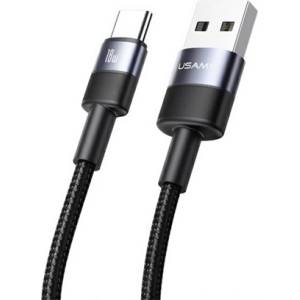 USAMS Кабел за данни USAMS SY SERIES USB - Type-C, 120 см, ЧЕРЕН SJ718USB01 (SJ718USB01)