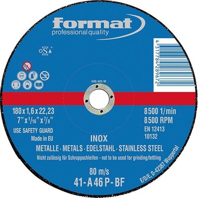 Format Dělicí kotouč 125 x 1 mm EDE80850125
