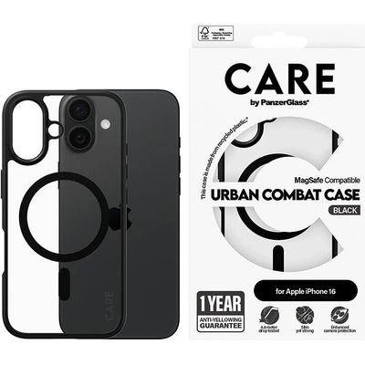 PanzerGlass® CARE kryt Apple iPhone 16 MagSafe Urban Combat čierny/čierny