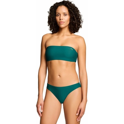 PUMA - BANDEAU TOP 1P DÁMSKÝ BIKINY VRCHNÍ DÍL PLAVEK ZELENÁ L