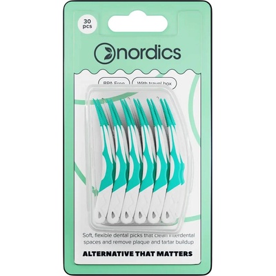 Nordics Силиконови интердентални четки за зъби, 30 броя