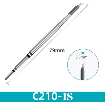 C210-IS integrovaný pájecí hrot – zahnutá mikrošpička