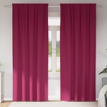 Pure Line Home Плътни завеси в цвят бордо с комбиниран перделък, 2 бр. , 140 x 260 см