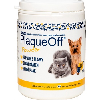 ProDen PlaqueOff Powder pro psy a kočky zubní kámen 180 g