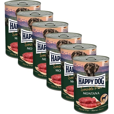 Happy Dog Pferd Pure Montana - 6 x 400 g / конско месо