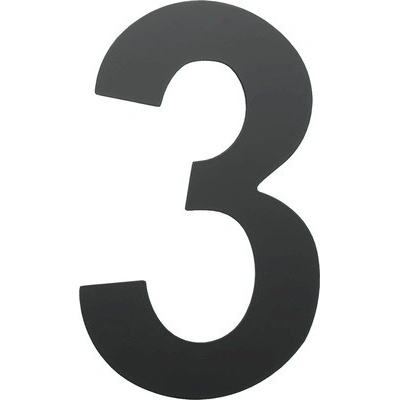 Domové číslo "3" čierne 15 cm