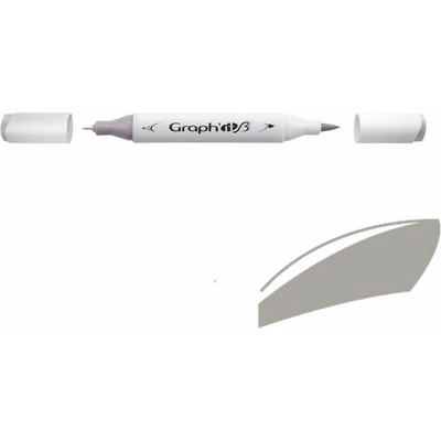 Lihová fixa GRAPH'IT oboustranná Brush & Fine, Warm Grey 3