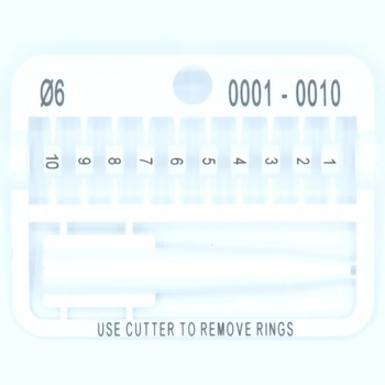 E-Z Split Ring Kroužky číselné, 6 mm/ bílé 1-10
