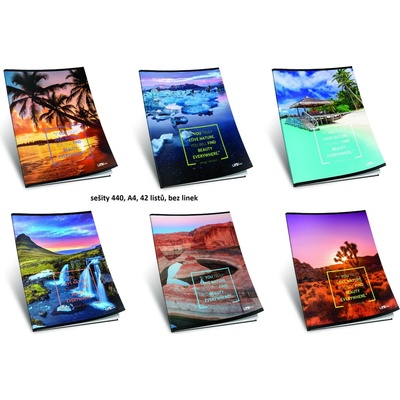 Reas Pack Sešit 440 A4 nelinkovaný NATURE mix