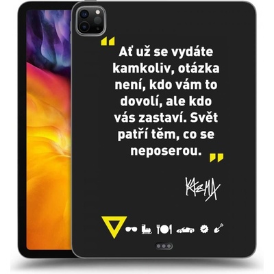 Picasee silikónový čierny obal Apple iPad 11 2022 M2 4.generace Kazma SVĚT PATŘÍ TĚM CO SE NEPOSEROU