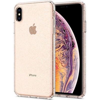 Spigen Liquid Crystal Glitter Case - тънък качествен термополиуретанов калъф за iPhone XS Max (прозрачен)